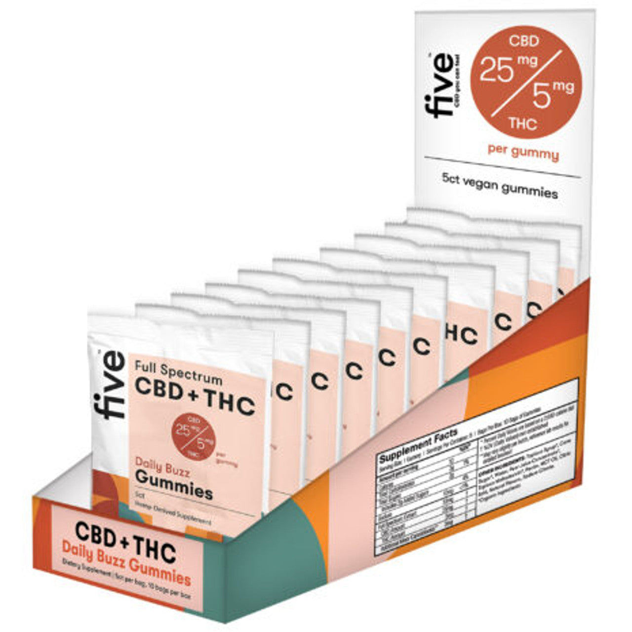 five™ Full Spectrum CBD+THC “Daily Buzz” Gummies