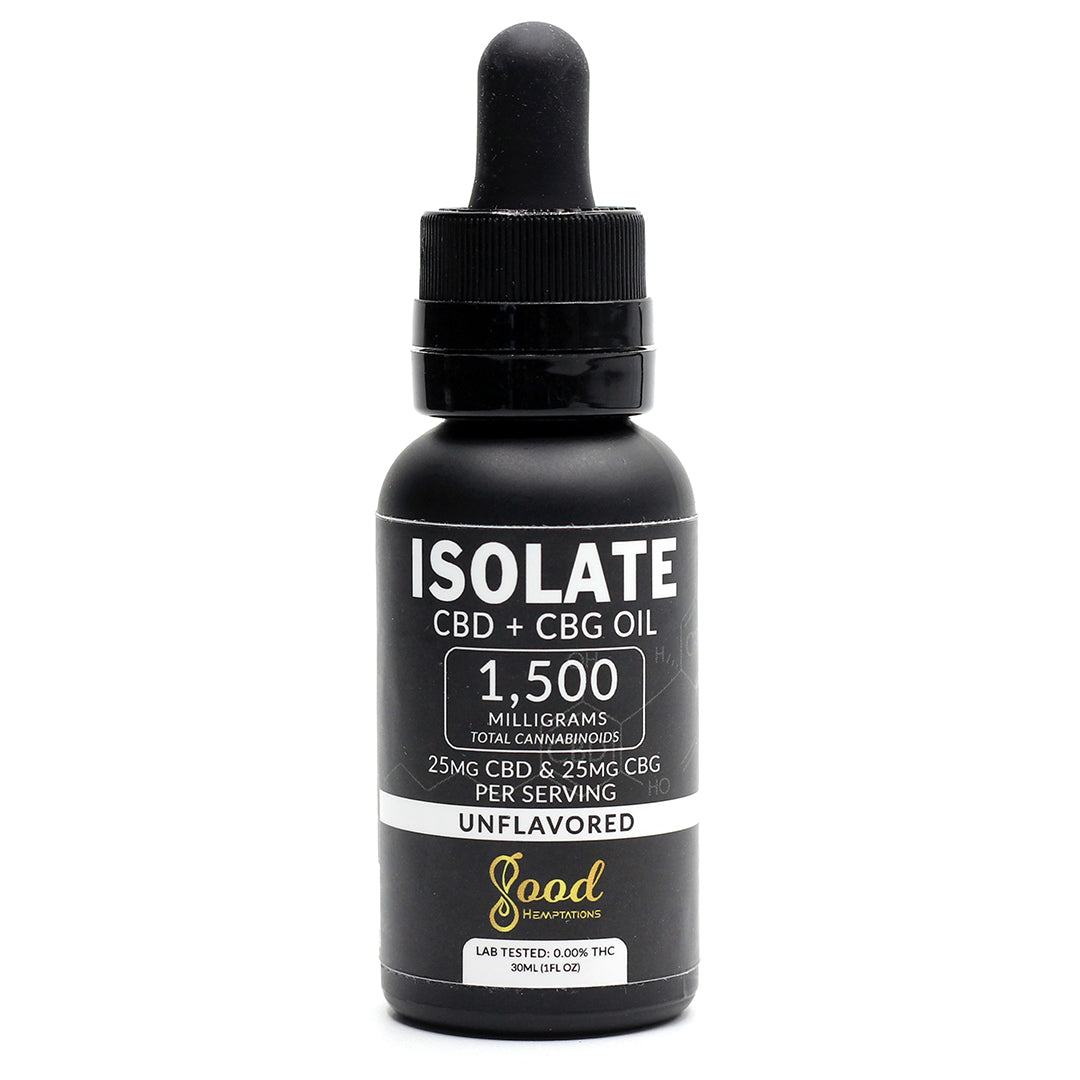 Good Hemptations Black Label  CBD+CBG Isolate Tincture 1500mg