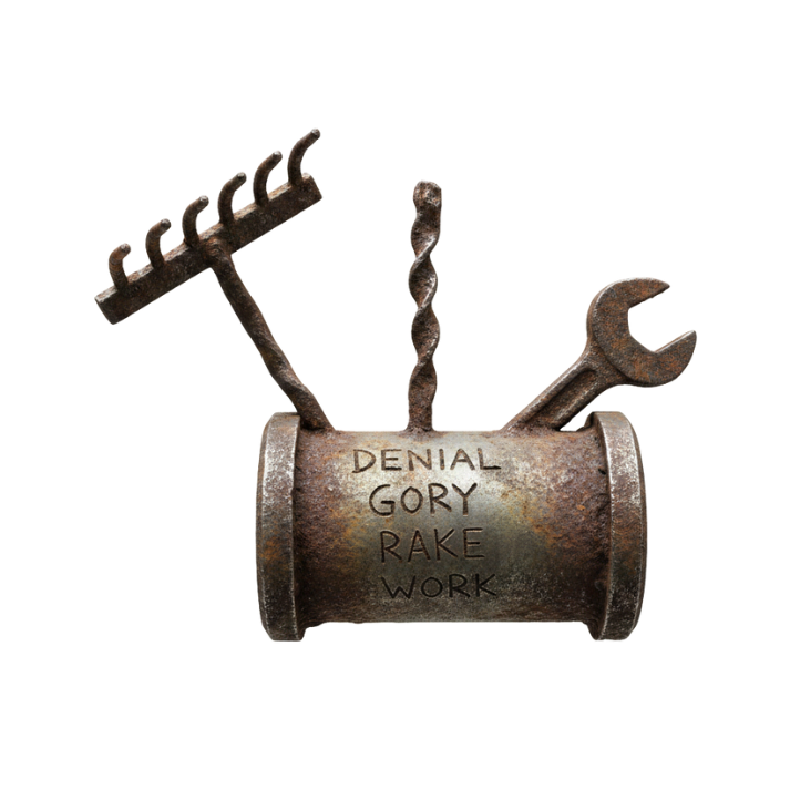 Denial Gory Rake Work Pipe by Denial Glass