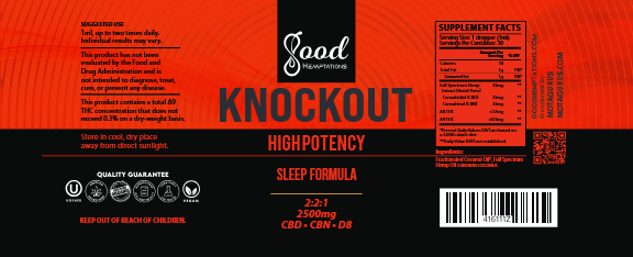 Good Hemptations Knockout Tincture - Shop name