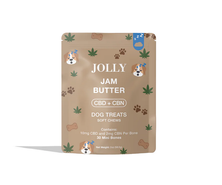 Jolly Cannabis Jam Butter CBD+CBN 30ct Dog Chew  Nature's Secret