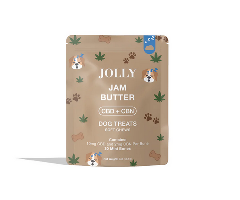 Jolly Cannabis Jam Butter CBD+CBN 30ct Dog Chew