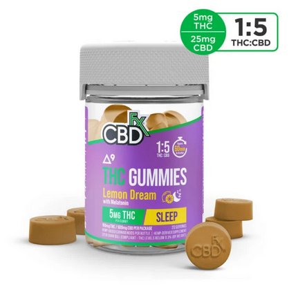 CBDfx Delta‑9 THC Gummies + CBD Lemon Dream Indica