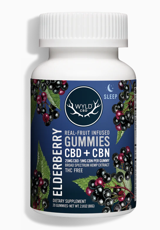 Wyld CBD/CBN Elderberry Gummies 25mg by Cool Blue Dist.