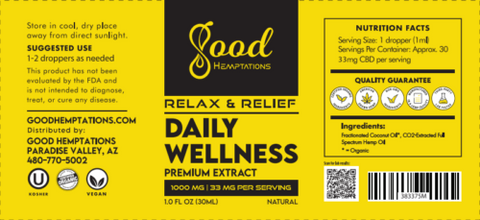 Good Hemptations Relax & Relief Tincture